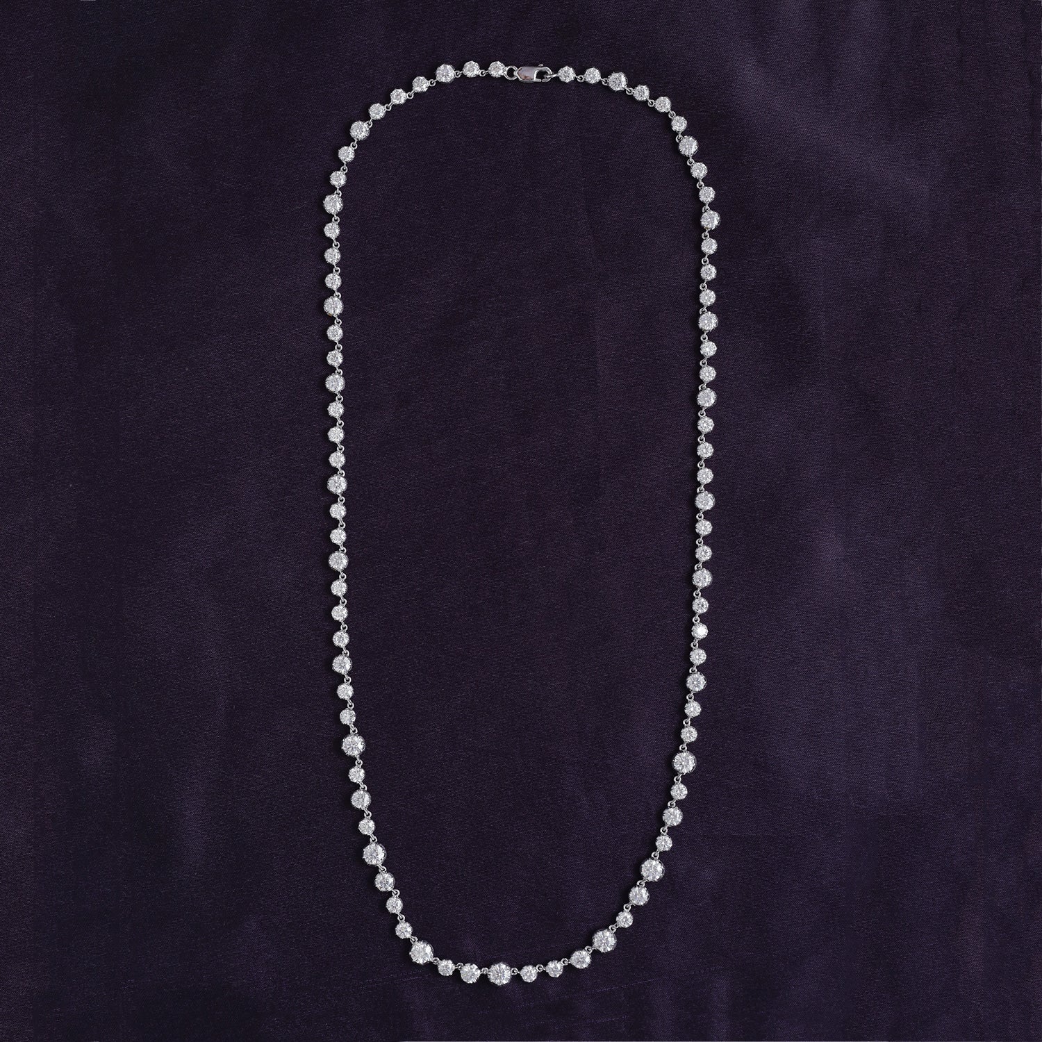 Tennis Choker Chain Necklaces White Sparkling Cubic Zirconia