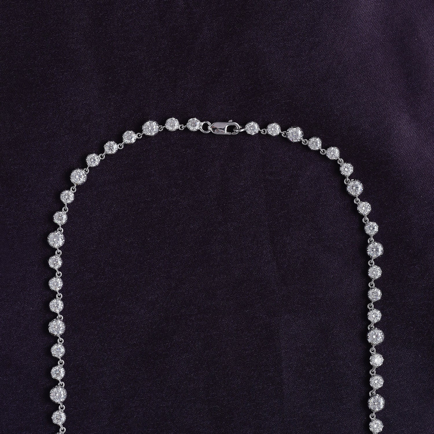 Tennis Choker Chain Necklaces White Sparkling Cubic Zirconia