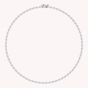 5X3MM Pear Shape Lab Created Moissanite Tennis Link Chain Necklace