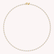 5X3MM Pear Shape Lab Created Moissanite Tennis Link Chain Necklace