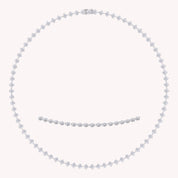 Tennis Link Chain Necklace in Lab Created Moissanite