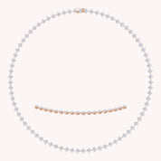 Tennis Link Chain Necklace in Lab Created Moissanite