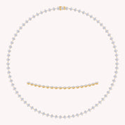 Tennis Link Chain Necklace in Lab Created Moissanite