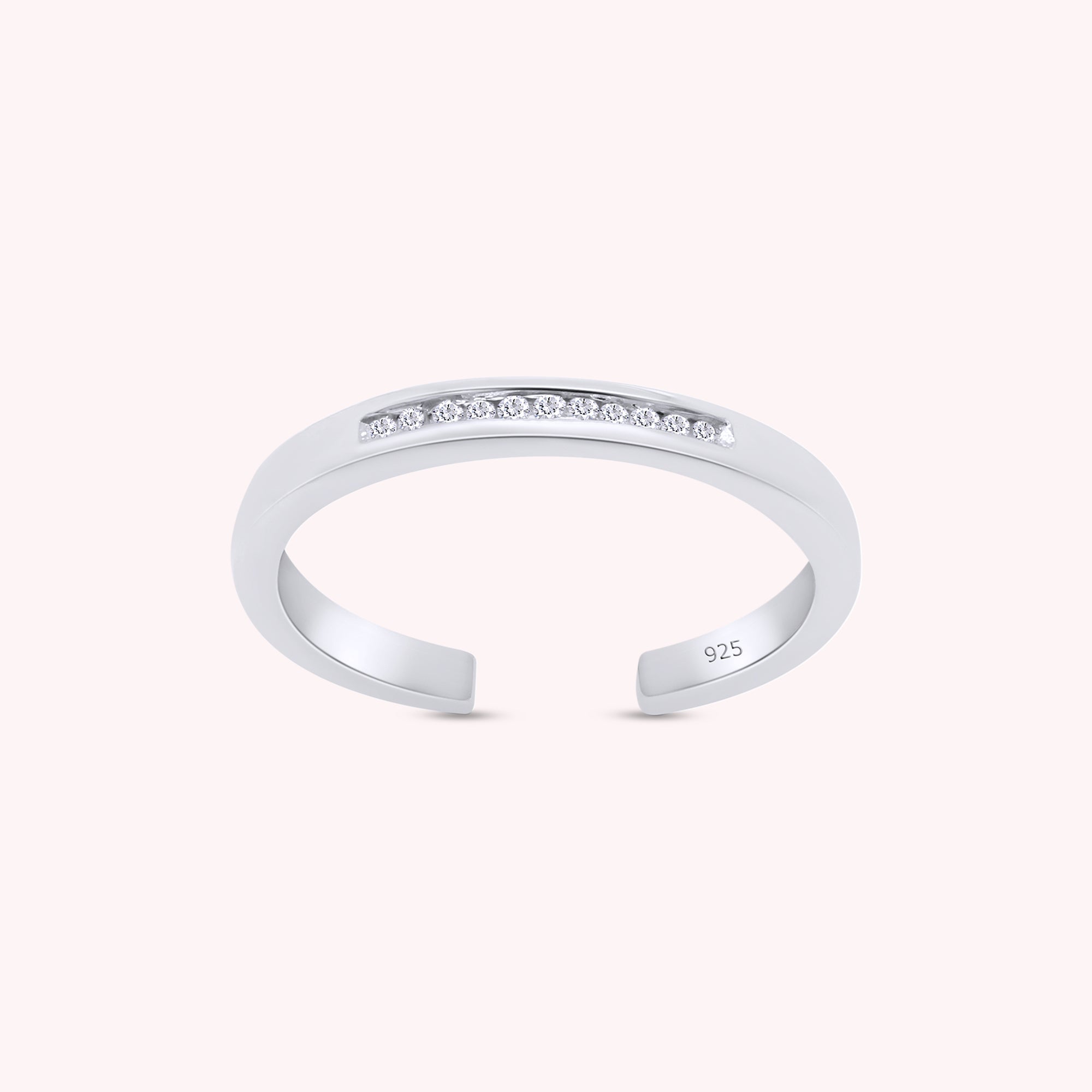 Natural Diamond Accent Adjustable Toe Ring for Women