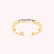 Natural Diamond Accent Adjustable Toe Ring for Women