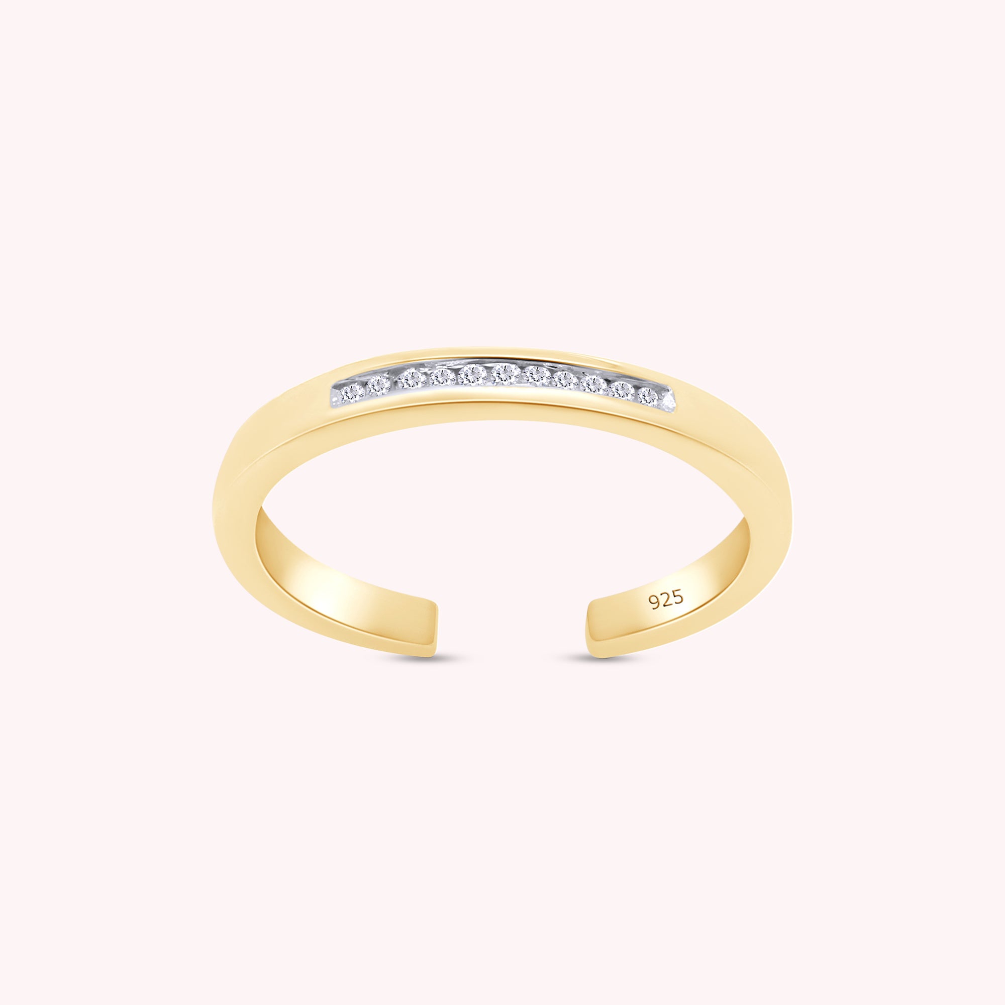 Natural Diamond Accent Adjustable Toe Ring for Women