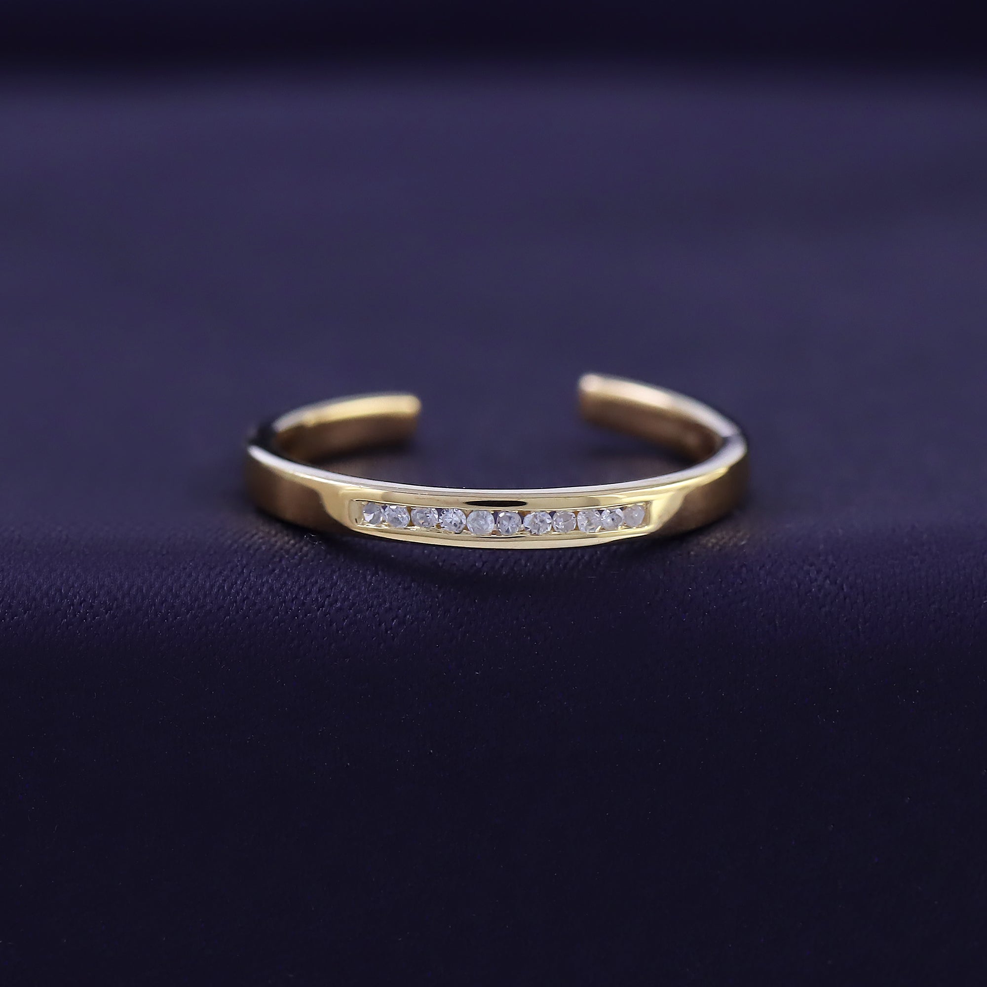 Natural Diamond Accent Adjustable Toe Ring for Women