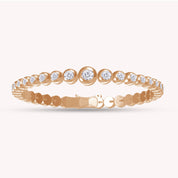 Tennis Bracelet White Cubic Zirconia with Safety Box With Tongue