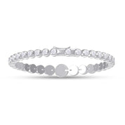 Tennis Bracelet White Cubic Zirconia with Safety Box With Tongue
