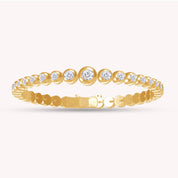 Tennis Bracelet White Cubic Zirconia with Safety Box With Tongue