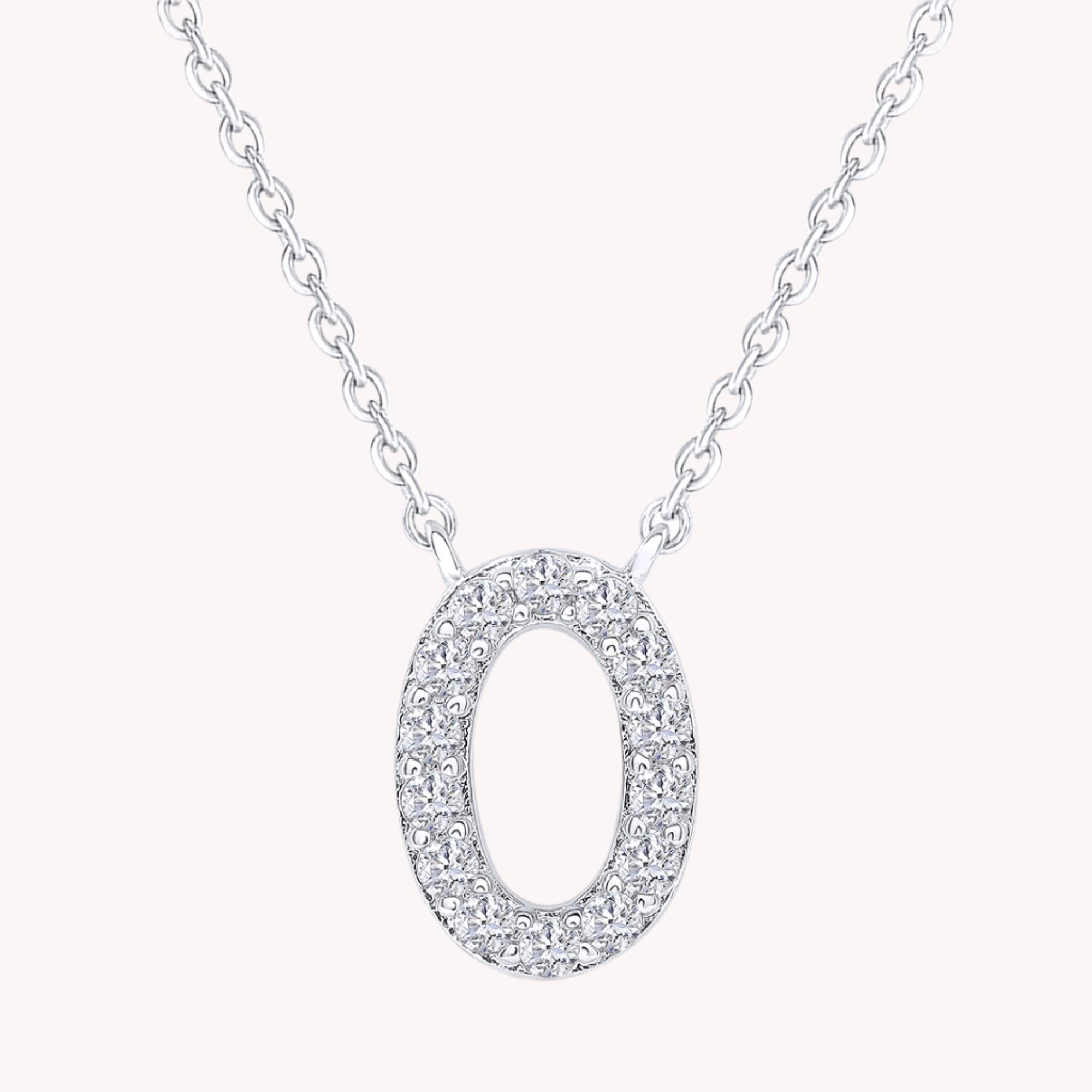 AFFY Moissanite Diamond Alphabet's Letter's Necklaces