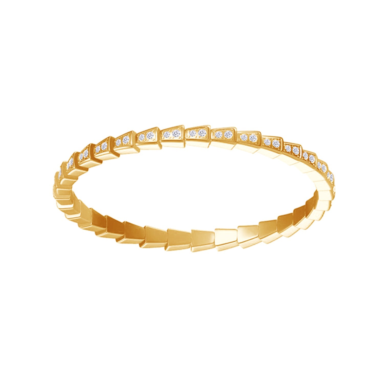 Cuff Bangle Bracelet In Lab Grown Diamond