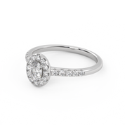 Oval & Round 0.60 Carat Lab Diamond Ring – IGI Certified