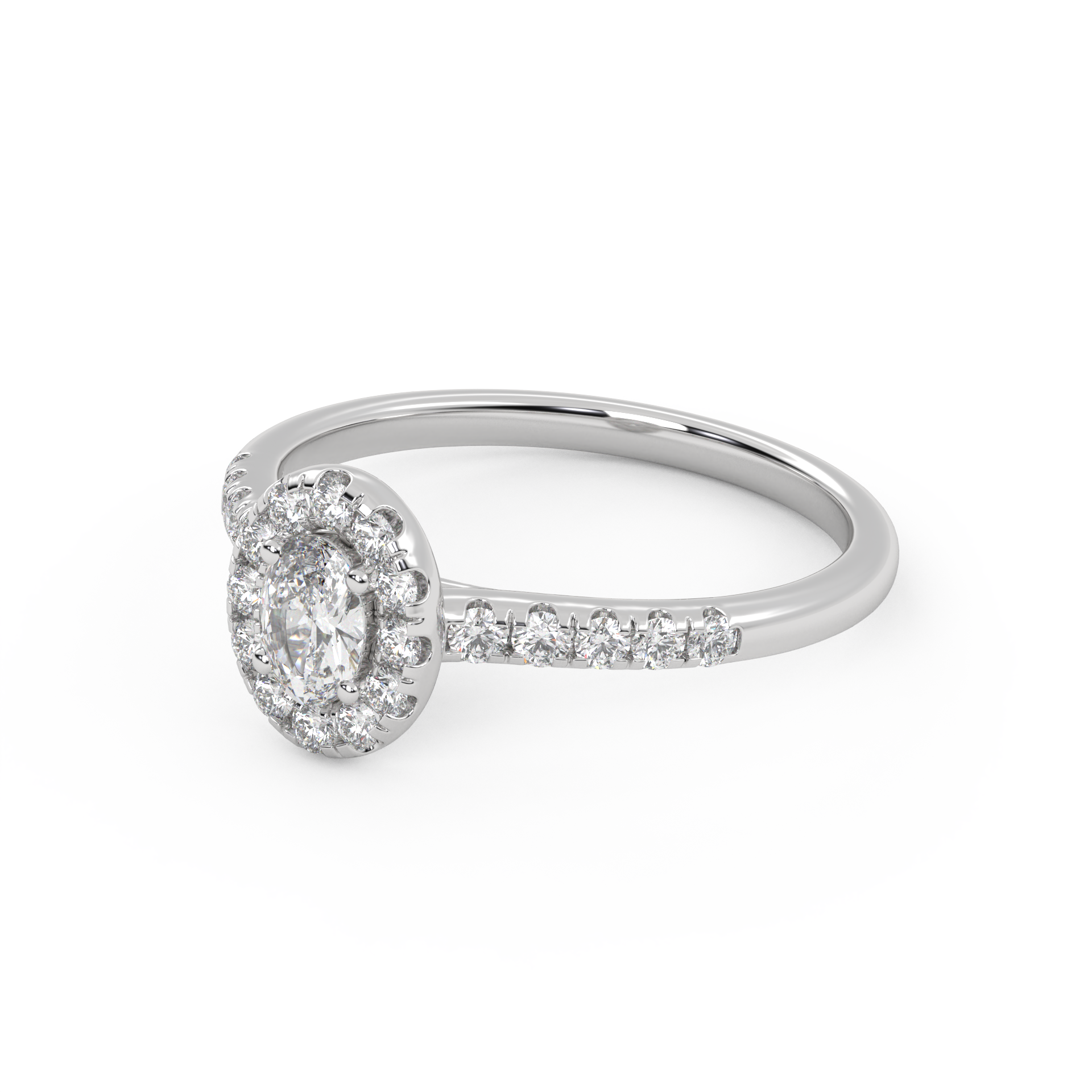 Oval & Round 0.60 Carat Lab Diamond Ring – IGI Certified