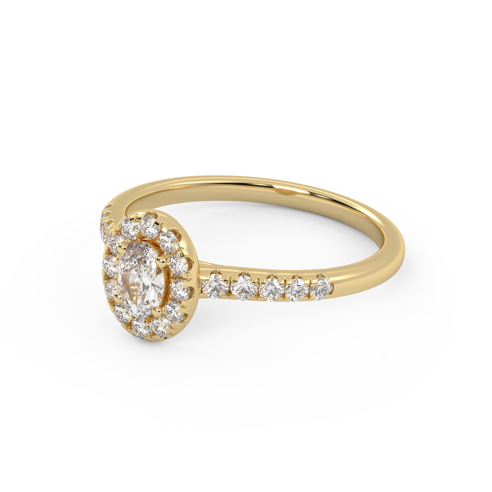 Oval & Round 0.60 Carat Lab Diamond Ring – IGI Certified