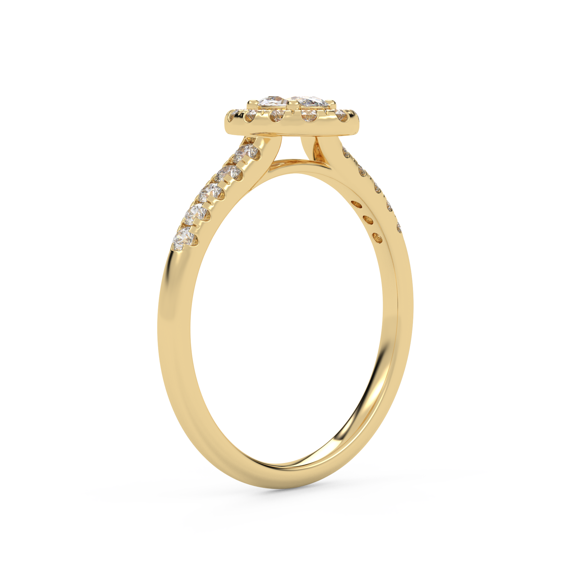 Oval & Round 0.60 Carat Lab Diamond Ring – IGI Certified