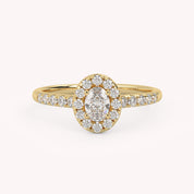 Oval & Round 0.60 Carat Lab Diamond Ring – IGI Certified