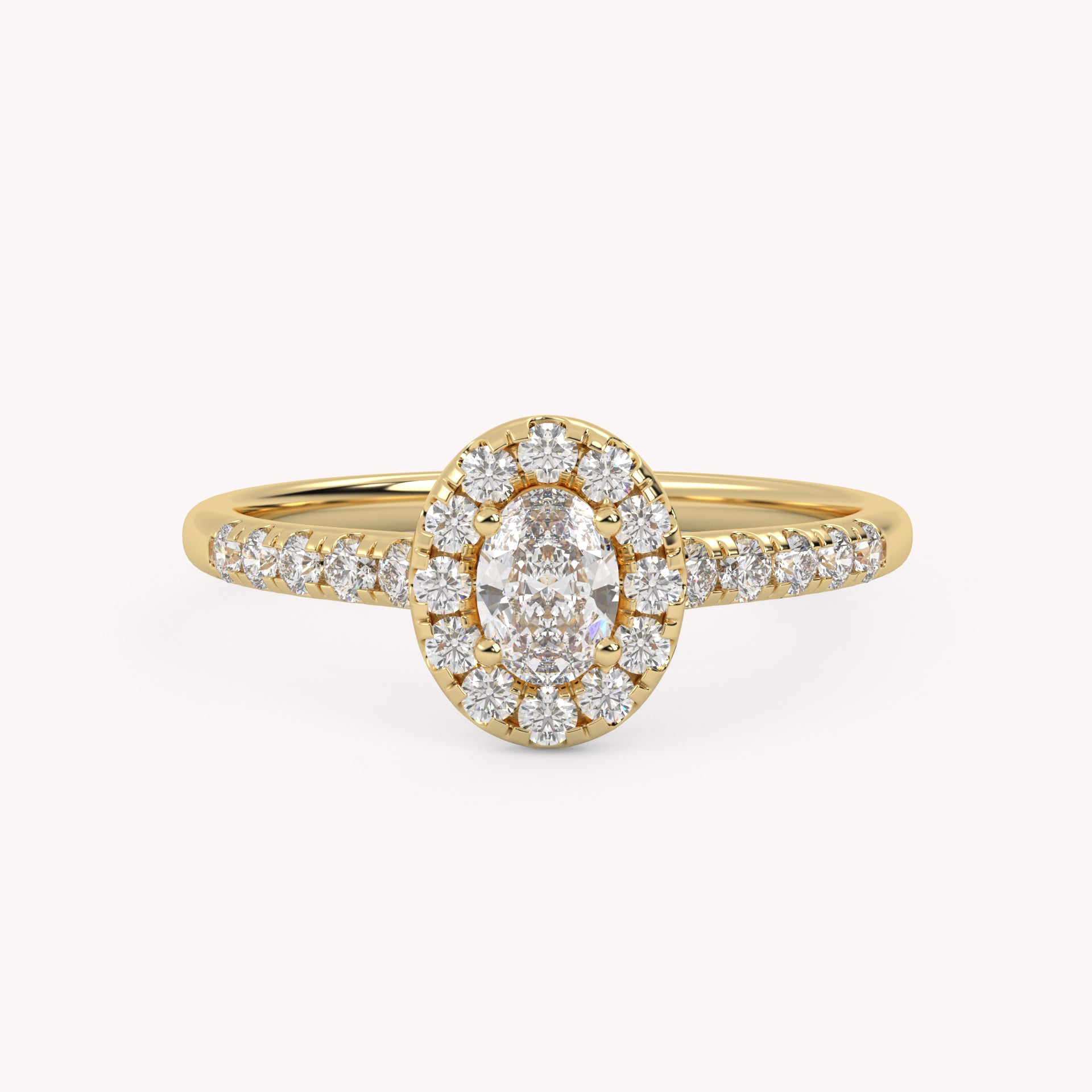 Oval & Round 0.60 Carat Lab Diamond Ring – IGI Certified