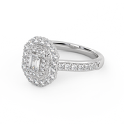 Emerald & Round 0.95 Carat Lab Diamond Ring – IGI Certified