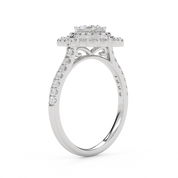 Oval & Round 1.05 Carat Double Halo Ring – IGI Certified