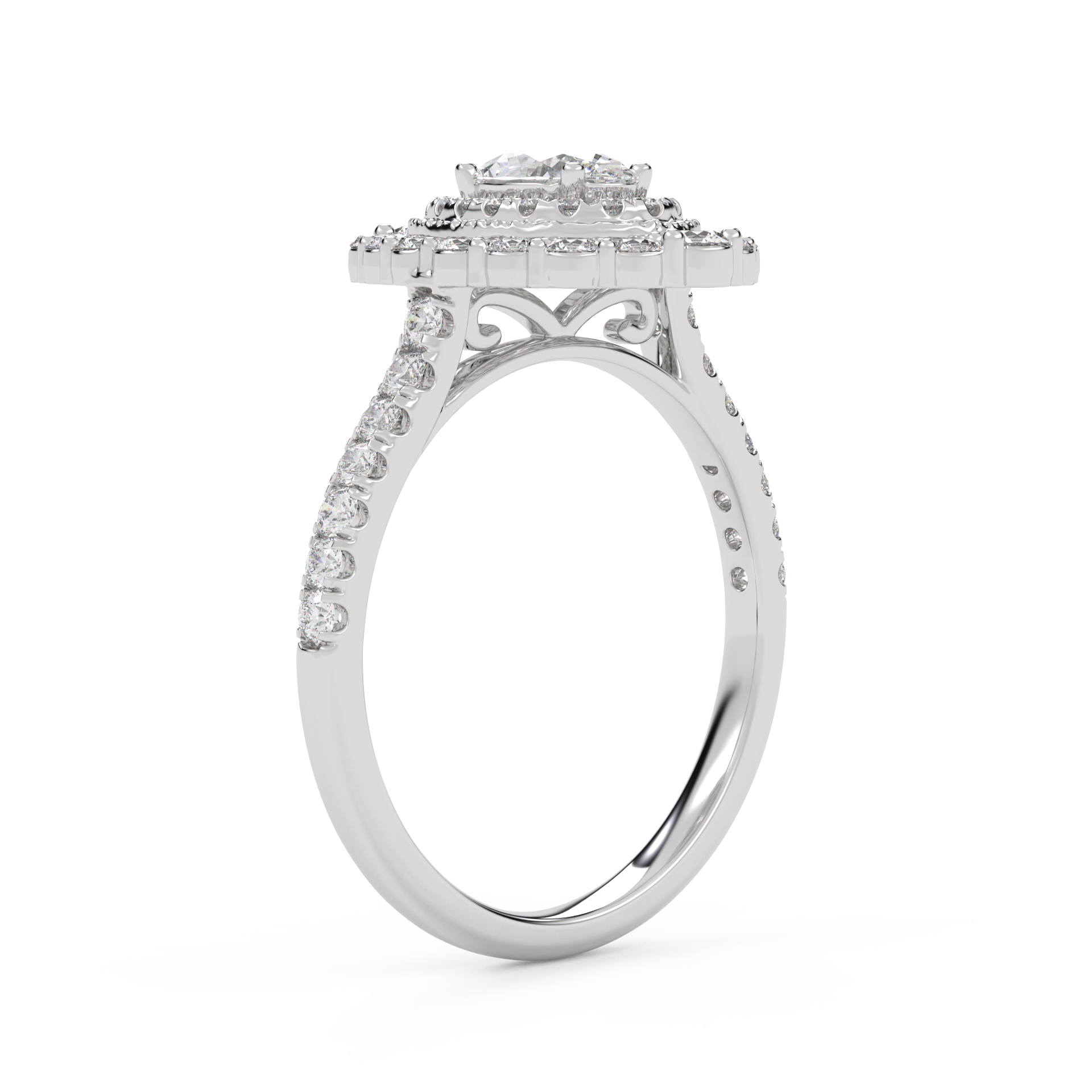 Oval & Round 1.05 Carat Double Halo Ring – IGI Certified