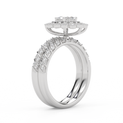 IGI Certified Teardrop Bridal Set Ring