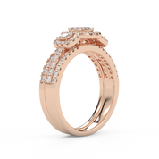 Three-Stone IGI Certified Bridal Set Ring