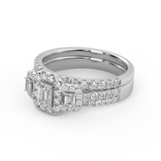 Three-Stone IGI Certified Bridal Set Ring