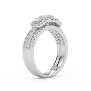 Three-Stone IGI Certified Bridal Set Ring