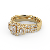 Three-Stone IGI Certified Bridal Set Ring