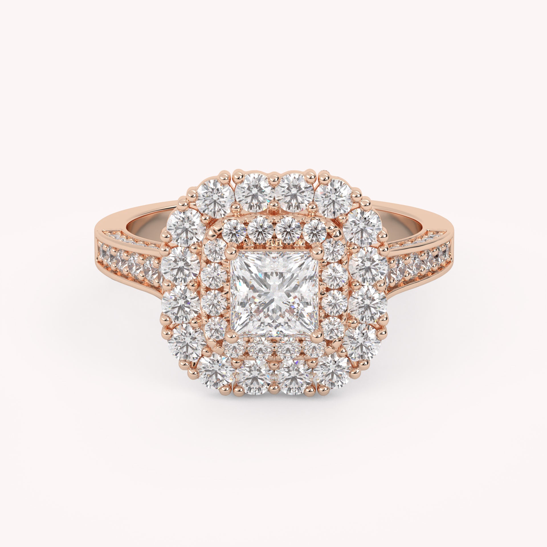 Princess & Round Cut Lab Diamond Ring – IGI Certified