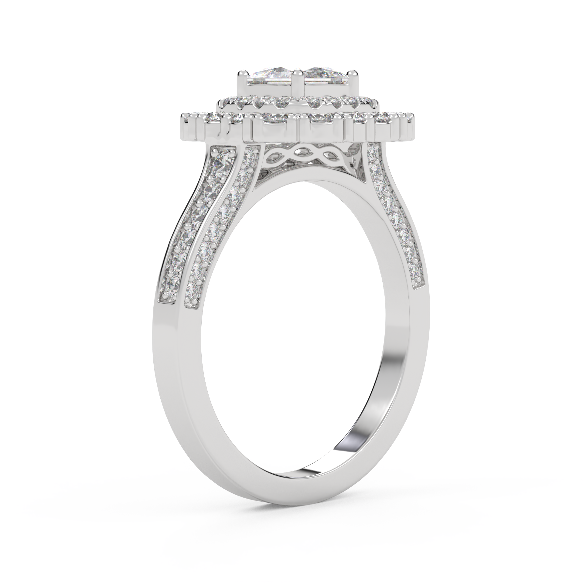 Princess & Round Cut Lab Diamond Ring – IGI Certified