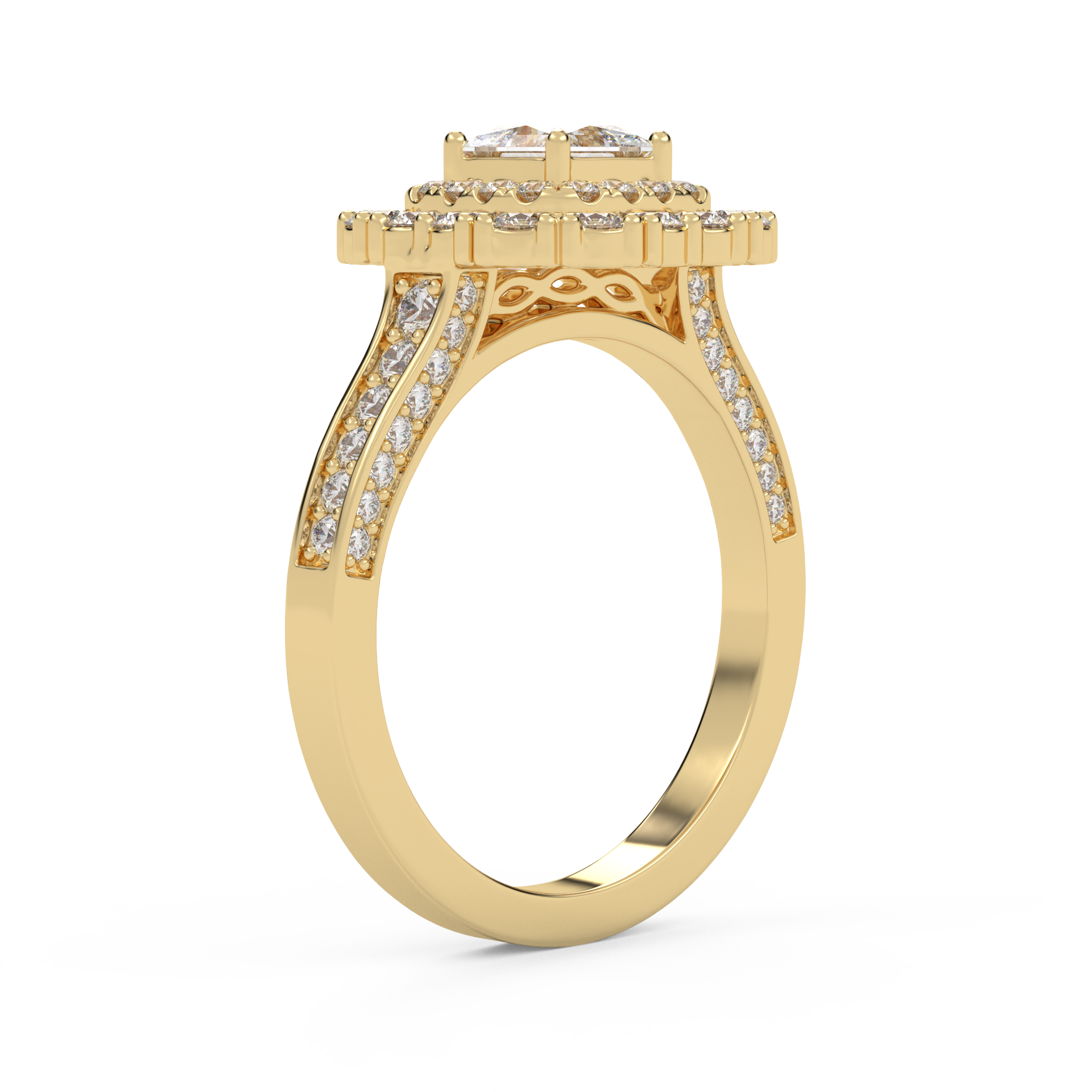 Princess & Round Cut Lab Diamond Ring – IGI Certified