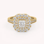 Princess & Round Cut Lab Diamond Ring – IGI Certified
