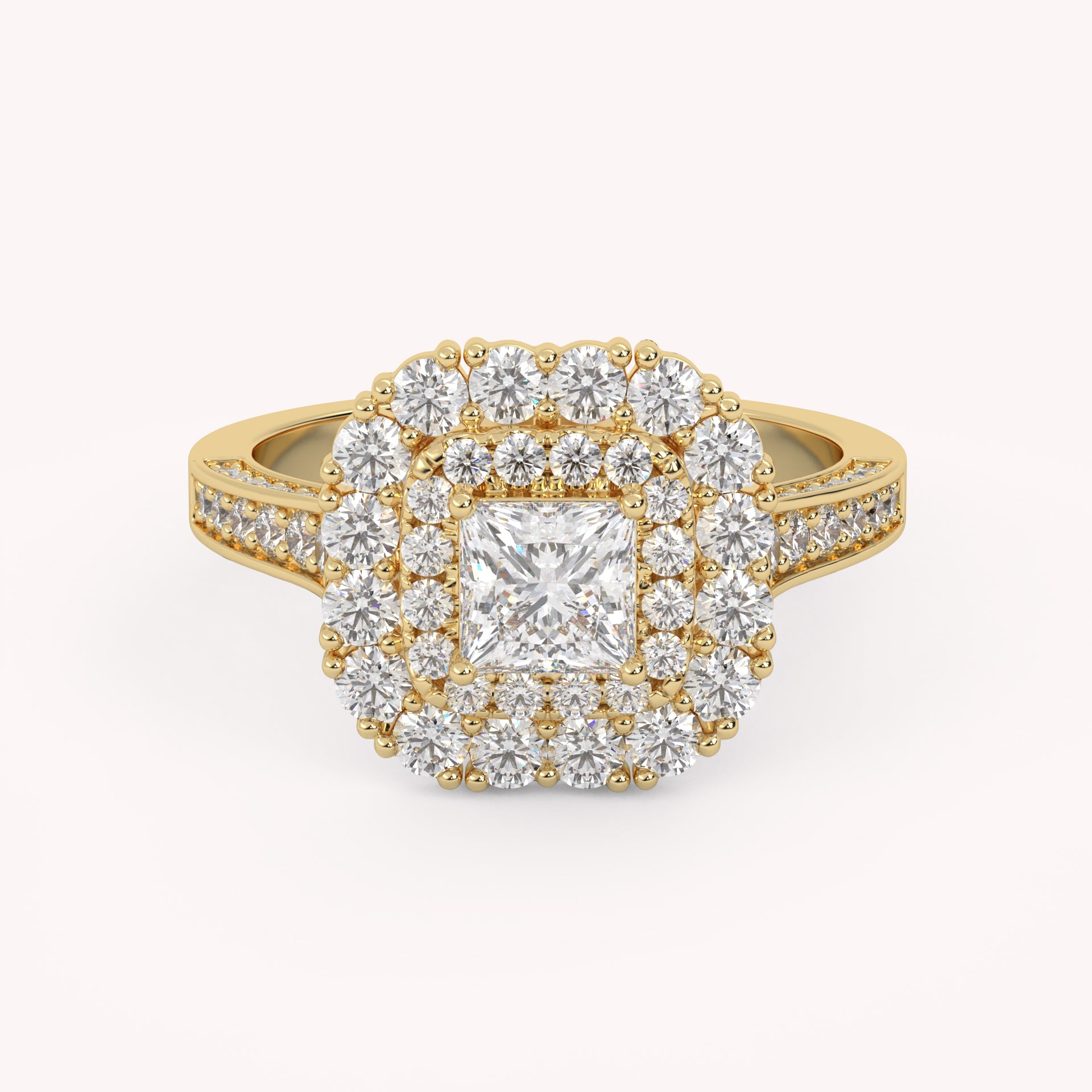 Princess & Round Cut Lab Diamond Ring – IGI Certified