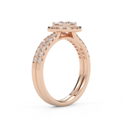 IGI Certified Princess Diamond Bridal Set Ring