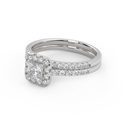 IGI Certified Princess Diamond Bridal Set Ring