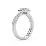 IGI Certified Princess Diamond Bridal Set Ring