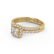 IGI Certified Princess Diamond Bridal Set Ring