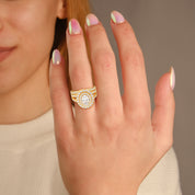 IGI Certified Split Shank Bridal Set Ring