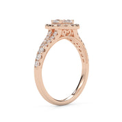 1.20 Carat Pear & Round Halo Solitaire Ring – IGI Certified