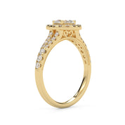 1.20 Carat Pear & Round Halo Solitaire Ring – IGI Certified