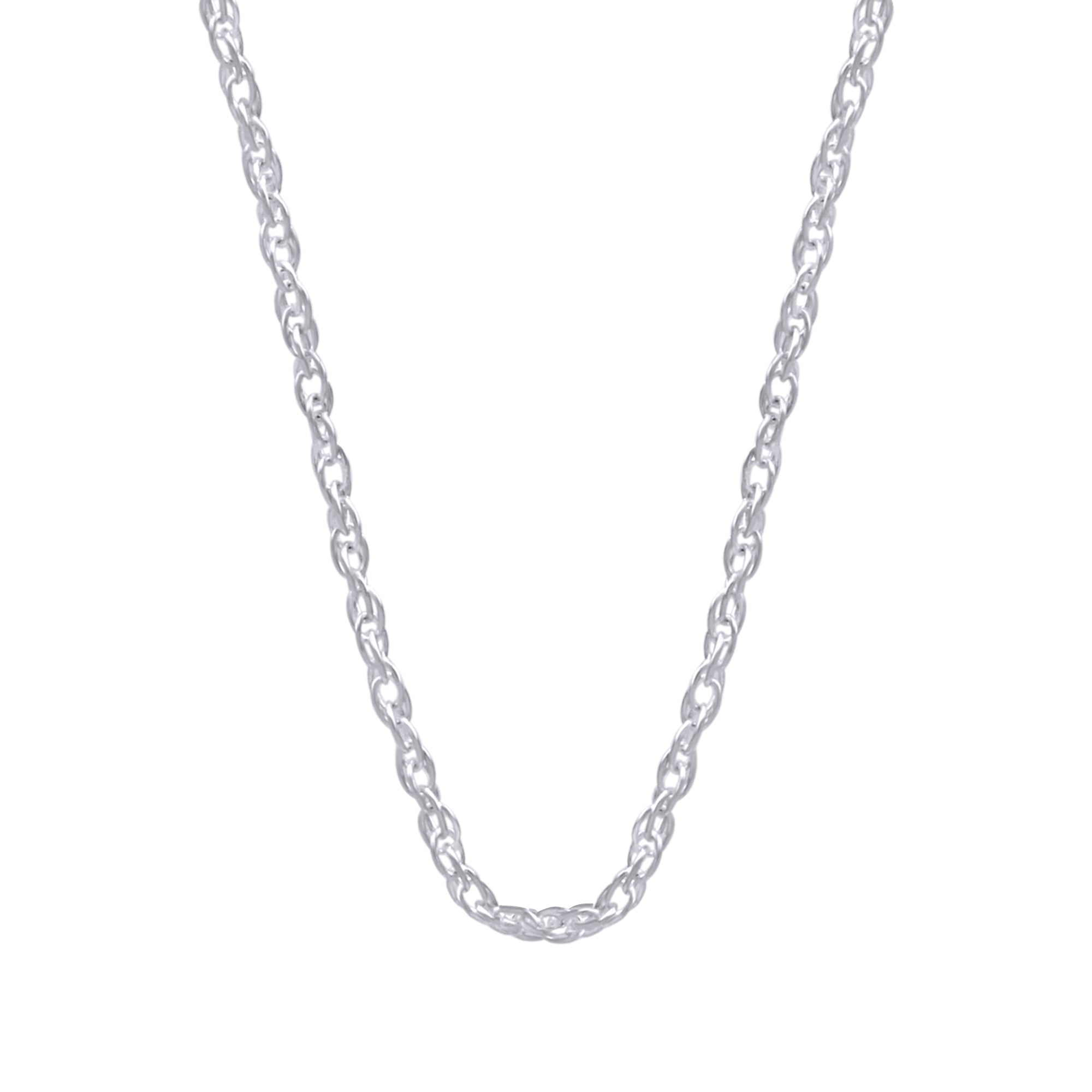 Twisted Braided 18 Inch Rope Chain with Spring-Ring Clasp
