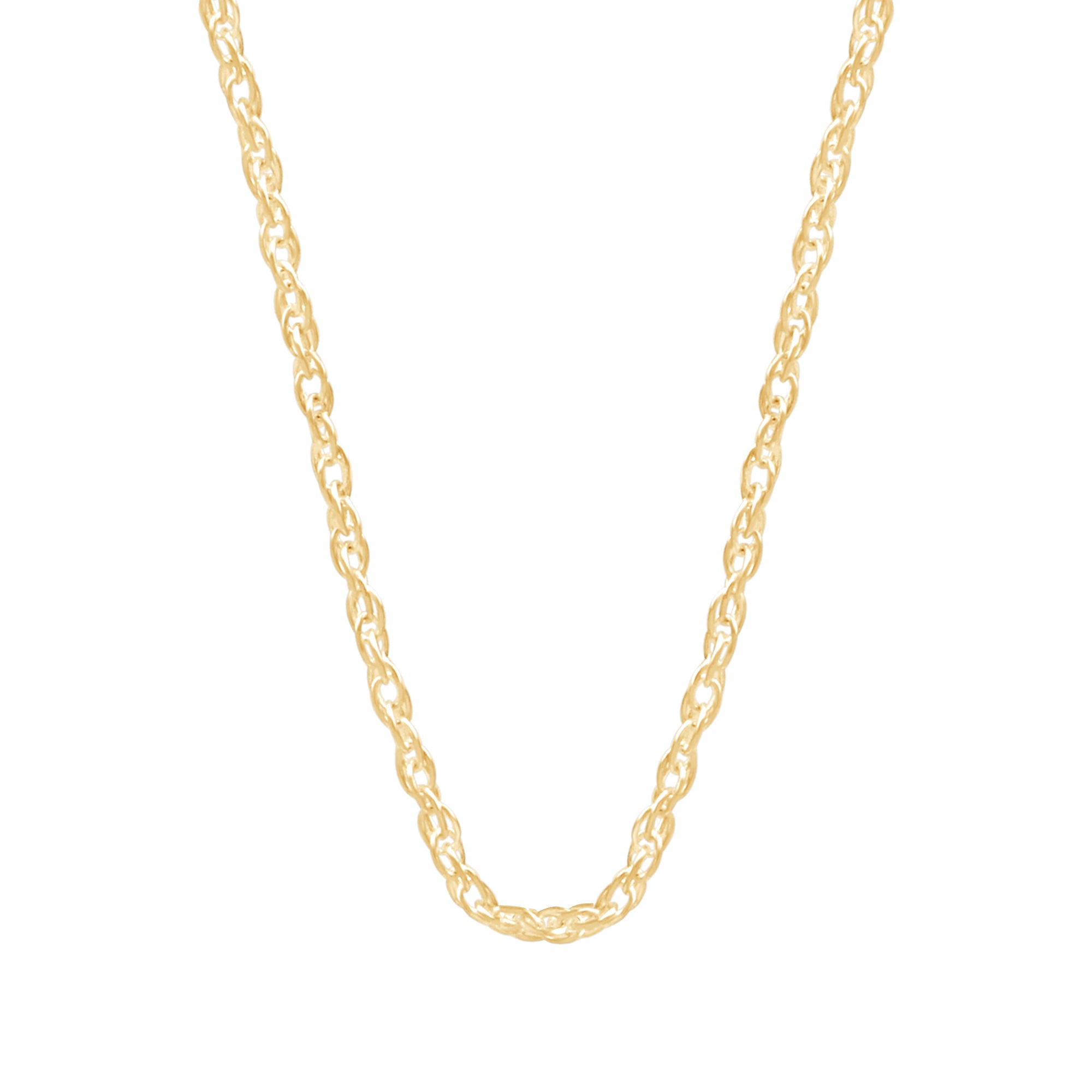 Twisted Braided 18 Inch Rope Chain with Spring-Ring Clasp