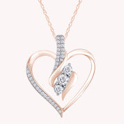 Sparkling Lab Grown Diamond Heart Pendant Necklace