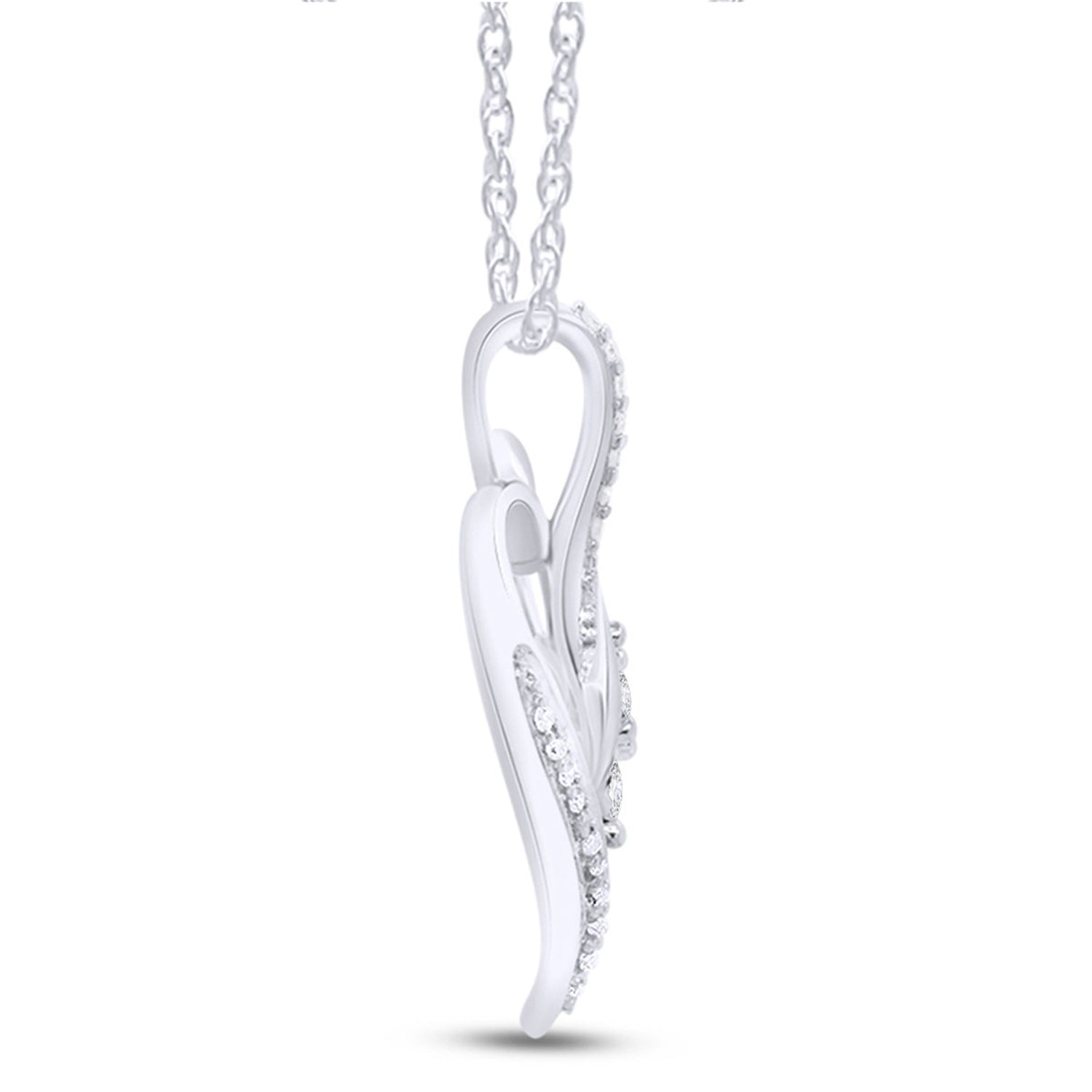 Sparkling Lab Grown Diamond Heart Pendant Necklace