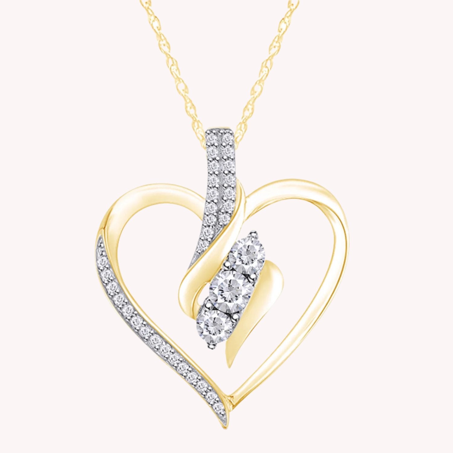 Sparkling Lab Grown Diamond Heart Pendant Necklace