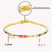 Rainbow Sparkling Tennis Bracelet