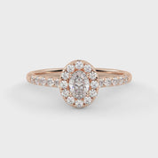 Oval & Round 0.60 Carat Lab Diamond Ring – IGI Certified