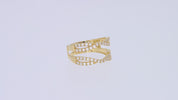Round Cut White Cubic Zirconia Double Infinity Wedding Ring Guard Enhancer in 925 Sterling Silver